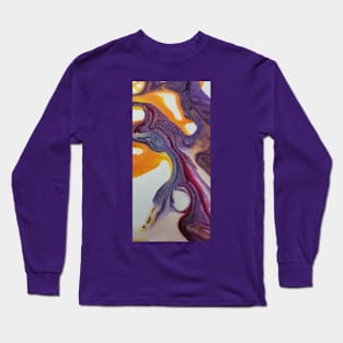 Purple paint pour Long Sleeve T-Shirt